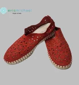 Eric Michael Serena rote Wildleder Leder Espadrille Schuhe Gr. 38 (US 8) - Bild 1 von 11