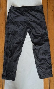 VINTAGE LL Bean Pants Women Medium Black Windbreaker Hiking Outdoors Made in USA - Picture 1 of 10