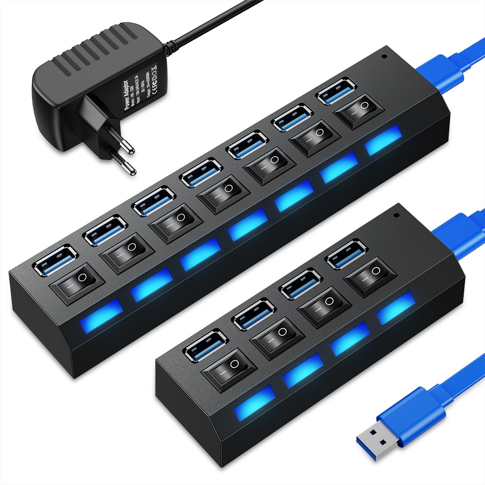 KiWiBiRD Sdoppiatore USB 1 Maschio A 3 Femmine - Alimentazione E Dati