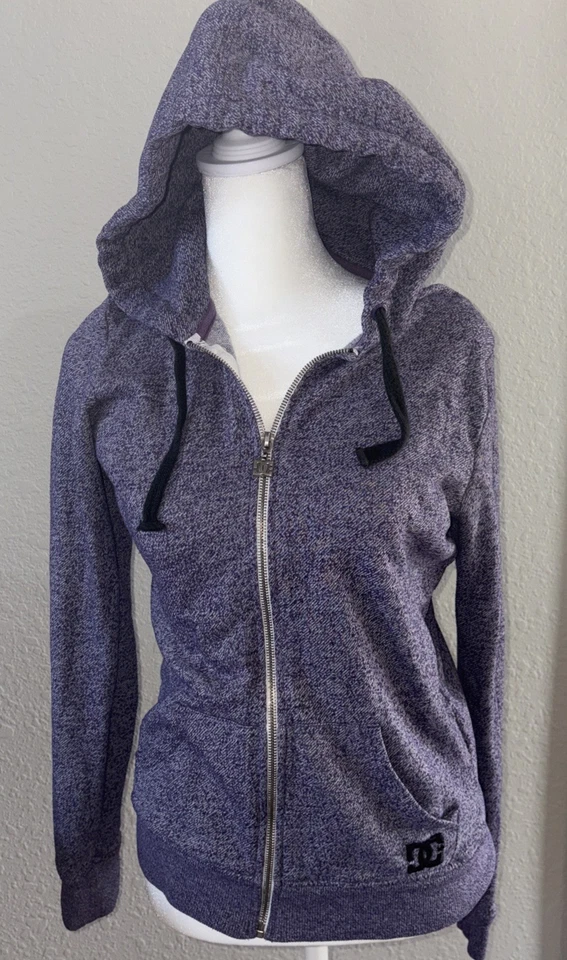 DC Púrpura Y2K Cremallera Sudadera con Capucha Chaqueta Mujer Talla Pequeña  Foto 1 de 4