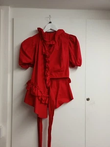 Alexa Chung WRAP Red Top Xs - Picture 1 of 8