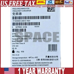 New Siemens 6SE6 420-2AB13-7AA1 6SE6420-2AB13-7AA1 US FREE TAX - Picture 1 of 3