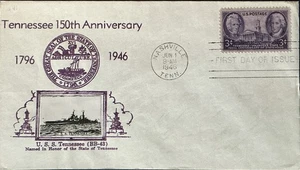 Crosby 941 Tennessee Statehood Nashville 1796-1946 USS Tennessee  - Bild 1 von 1