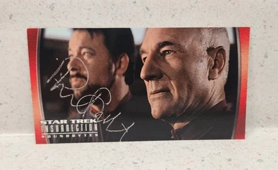 Star Trek Insurrection Soundbytes #30 Capitán Picard FIRMADO Patrick Stewart 1998 Foto 1 de 2