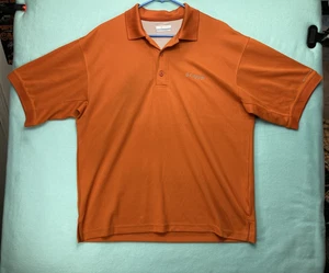 columbia omni shade polo homme M orange ventilé performance pêche - Photo 1/10