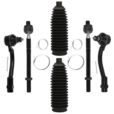 6x Front Rack Pinion Bellow Tie Rod End Steering Kit For 10-13 Kia Soul EV800892 - Image 1 of 4