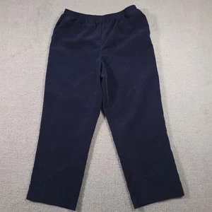Alfred Dunner Pants Women's 14 Pull On Blue Corduroy Stretch Waist High Rise - Picture 1 of 15