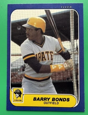 1986 Fleer бейсбол Барри Бондс RC #U-14 Pittsburgh Pirates дебютант - Изображение 1 из 2