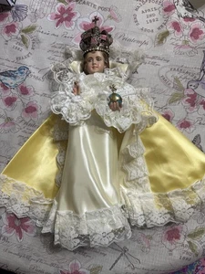 Vintage Columbia Statuary Infant Child Of Prague Chalkware Figure Made In Italy - Picture 1 of 13