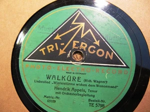 1928 HENDRIK APPELS Walkure Wintersturme/ Siegmund heiss ich TRI-ERGON TE 5798 - Picture 1 of 2