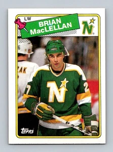 1988-89 Topps #193 Brian MacLellan Minnesota North Stars Hockey - Picture 1 of 2
