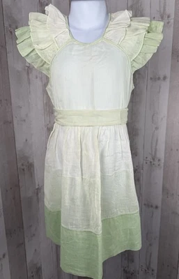 VESTIDO TOT BEBÉ NIÑO VINTAGE AÑOS 30 ~ Mangas con volantes verde pálido 29 Pecho x 26W Foto 1 de 4