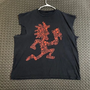 Vintage 2006 Insane Clown Posse ICP Band Herren XL schwarz T-Shirt abgeschnittene Ärmel - Bild 1 von 6