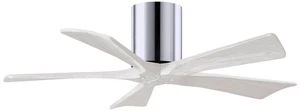 42" Matthews Irene-5H Chrome and White Hugger Ceiling Fan with Remote - Picture 1 of 1