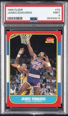 1986 FLEER #29 JAMES EDWARDS PSA 9 - Image 1 of 2