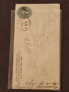 Vintage Envelope Dated 1891 2 Cent Green Stamp - Picture 1 of 8