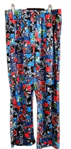 Justice League Logo Fleece Pajama PJ Lounge Pants Mens Sz Medium Superman Spider - Picture 1 of 2
