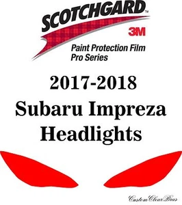 3M Scotchgard Paint Protection Film Pro Series Fits 2017 2018 Subaru Impreza - Picture 1 of 3