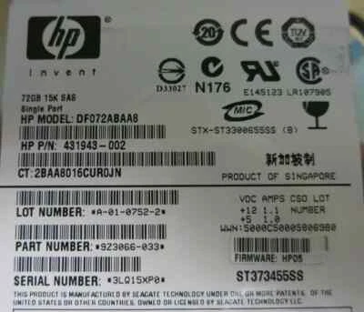 DF072ABAA8 Compatible HP 72-GB 15K 3.5 SP SAS Hard-Drive - Image 1 of 2