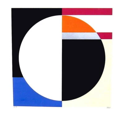 Walter Dexel 1890 München / Scheibe senkrecht / Farbserigraphie, signiert / 1969 - Bild 1 von 4