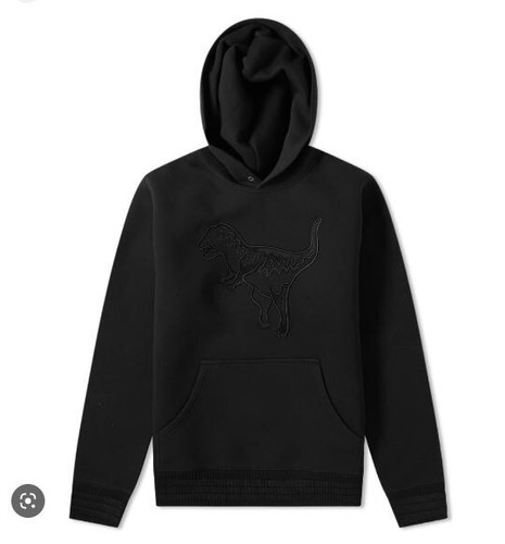 Felpa con cappuccio Coach Rexy Blackout nuova con etichetta Small