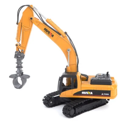 Camión con agarre de madera juguete equipo de construcción fundido a presión vehículo de juguete de metal Foto 1 de 4