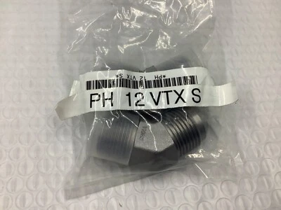 2 Parker 12-VTX-S Hydraulic Fitting 45° Elbow Male 1/2" NPT - Image 1 of 2