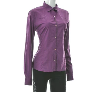 La Martina Buenos Aires Women Shirt Button Up Long Sleeve Spandex Violet Size 5 - Picture 1 of 7