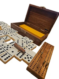Alex Cramer 'Cabin Club' Classic Domino Set mit Black Walnut Case - RAR - Bild 1 von 10