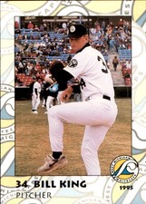 1995 West Michigan Whitecaps Team Issue #34 Bill King Chattanooga Tennessee Card