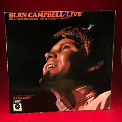 GLEN CAMPBELL Live 1970 UK  vinyl LP EXCELLENT New Jersey  in concert - Image 1 of 4