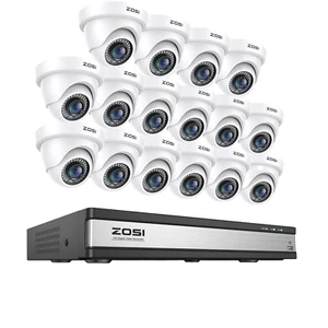 ZOSI H.265+ 1080p 16CH Security Dome Waterproof CCTV Camera System Human Detect - Picture 1 of 10