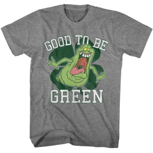 The Real Ghost Busters Cartoon Shamrock Slimer Good To Be Green Men's T Shirt - Picture 1 of 5