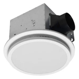 Decorative White 110 CFM Ceiling Mount Bathroom Exhaust Fan with Bluetooth, Humi - Picture 1 of 1