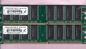 2GB 2x1GB PC-3200 WINTEC AMPO 3AMD1400-2GK-R DDR-400 AMP RAM MEMORY KIT DDR1 - Picture 1 of 3