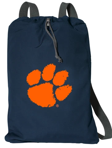 Clemson Tigers Backpack COMFORTABLE COTTON! NOT CHEAP NYLON! WIDE STRAPS Cover