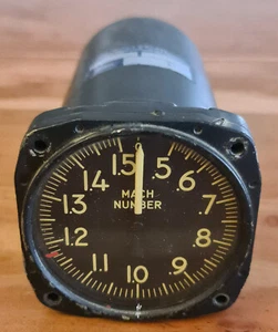 Aeronave Militar NÚMERO MACH indicador instrumento avión combate KOLLSMAN - Imagen 1 de 6