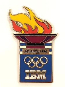 1996 Atlanta Olympiade blau IBM Olympia Fackel Hut Pin Anstecknadel - Bild 1 von 1
