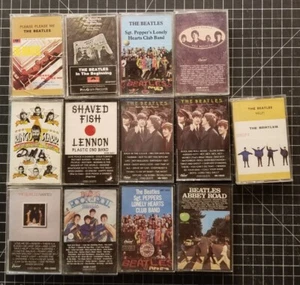 13 THE BEATLES Cassettes HELP! Sgt. Pepper's x2 LOVES SONGS Abbey Road TAPES - Picture 1 of 3