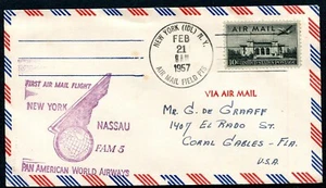 BAHAMAS: (13842) FIRST FLIGHT COVER 1957 - Picture 1 of 2