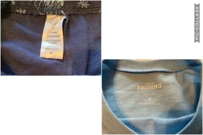 迪士尼 FROZEN II 女孩 2 件长袖长衫和腿套装 ~ 尺寸 5 或 6 或 6X  — 第 1/4 张图片