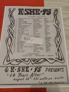 Kshe Survey August 16th 1971 Copy Of Original K-she - Picture 1 of 2