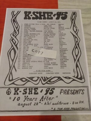 Kshe Survey August 16th 1971 Copy Of Original K-she - Image 1 of 2