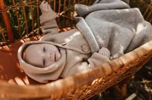 Babydecke aus 100% Merinowolle | Kico Label | 75x100 cm | Grau - Bild 1 von 3