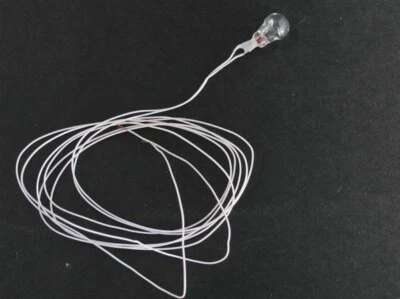 THE WONHAM COLLECTION Puppenhaus einzelne klare 12 V Erbse Glühbirne mit einem 12 Zoll weißen Draht 60ma EL234