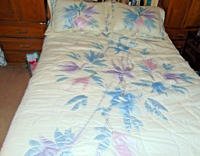 signed queen comforter & shams - Image 1 of 4