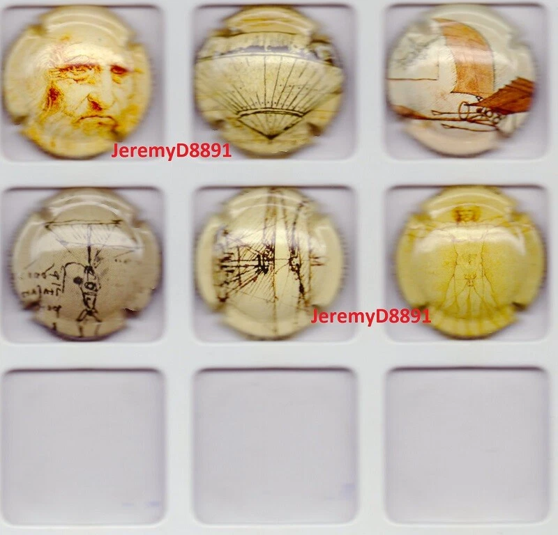 Capsules de champagne Générique N°1212 A 1212e série Leonard De Vinci m