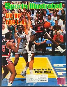 1984 SPORTS ILLUSTRATED MAGAZINE MICHAEL JORDAN OLYMPICS UP UP FOR L.A. SHARP - Picture 1 of 2