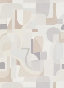 Erismann Graphic Abstract Wallpaper 10432-31 Off White/Beige - Picture 1 of 2