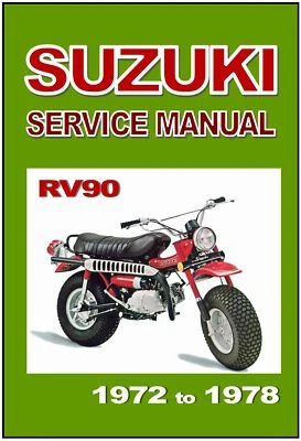 Suzuki Workshop Manual RV90 Rover 1972 1973 1974 1975 1976 1977 & 1978 обслуживание - Изображение 1 из 2